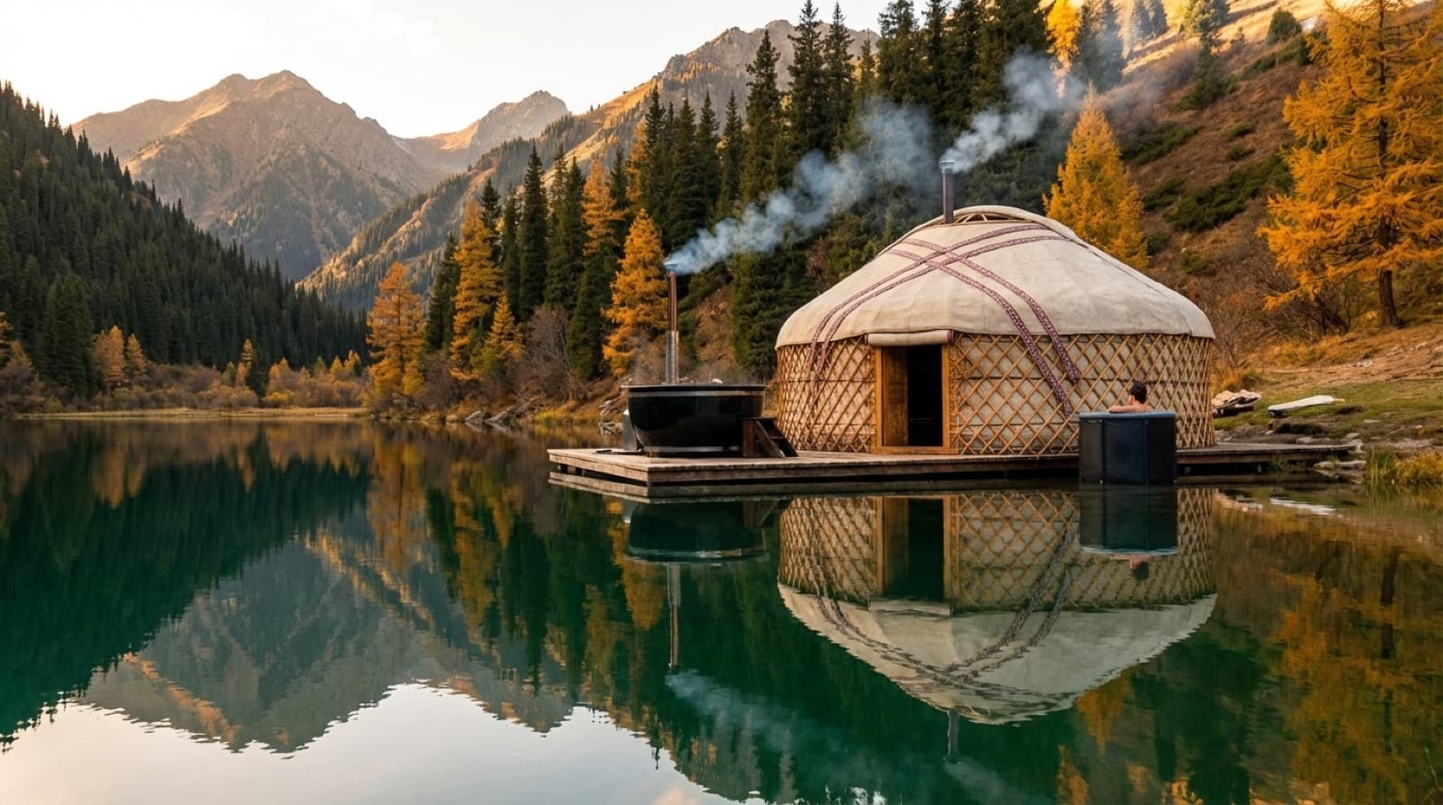 Yurt Hammam on Kolsay Lake